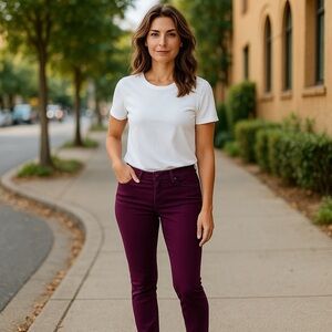 DB Established 1962 Slim Pants Cranberry Maroon Size 8